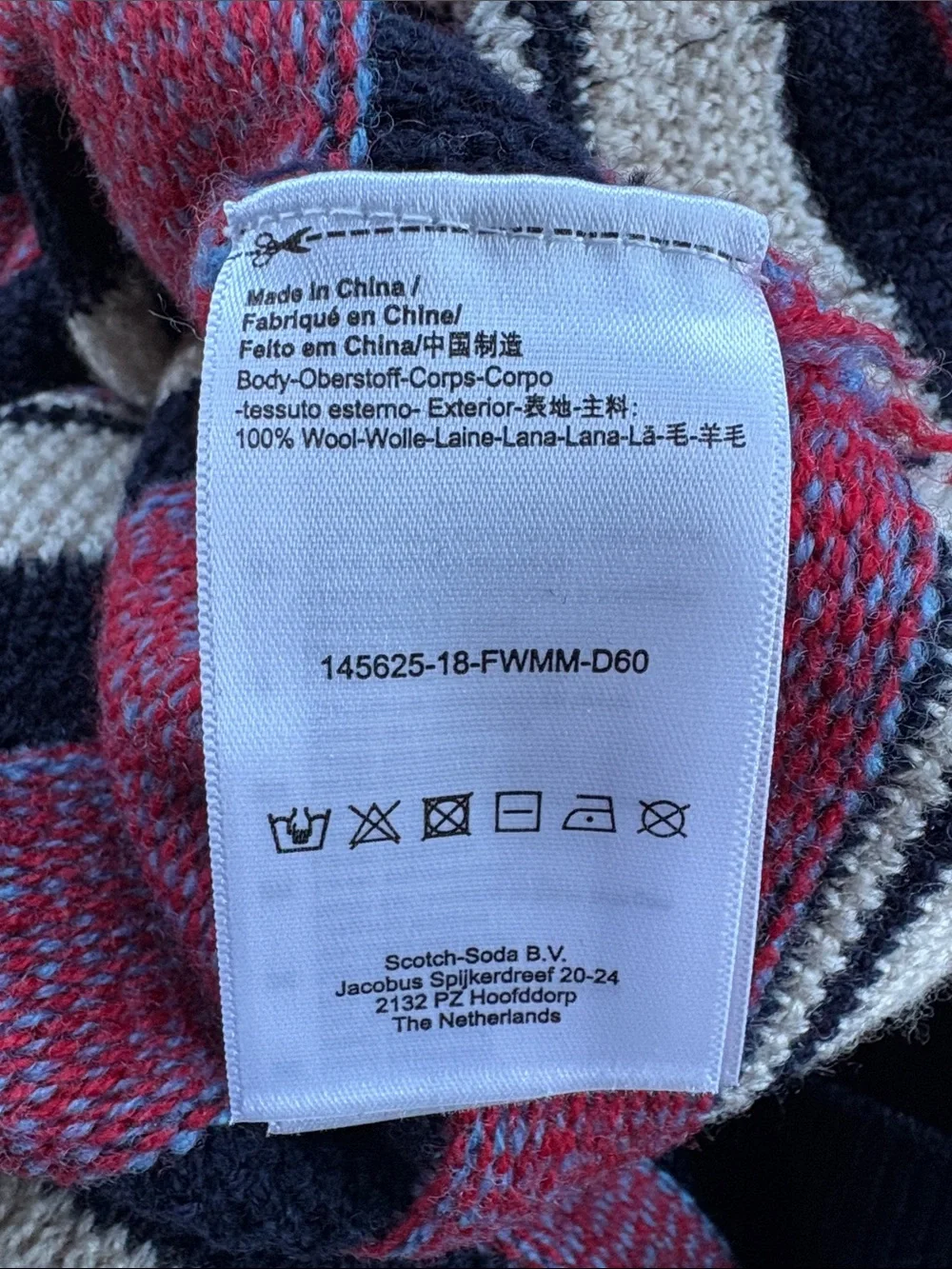 Scotch & Soda Pink, Navy & Cream Striped Crewneck Sweater
